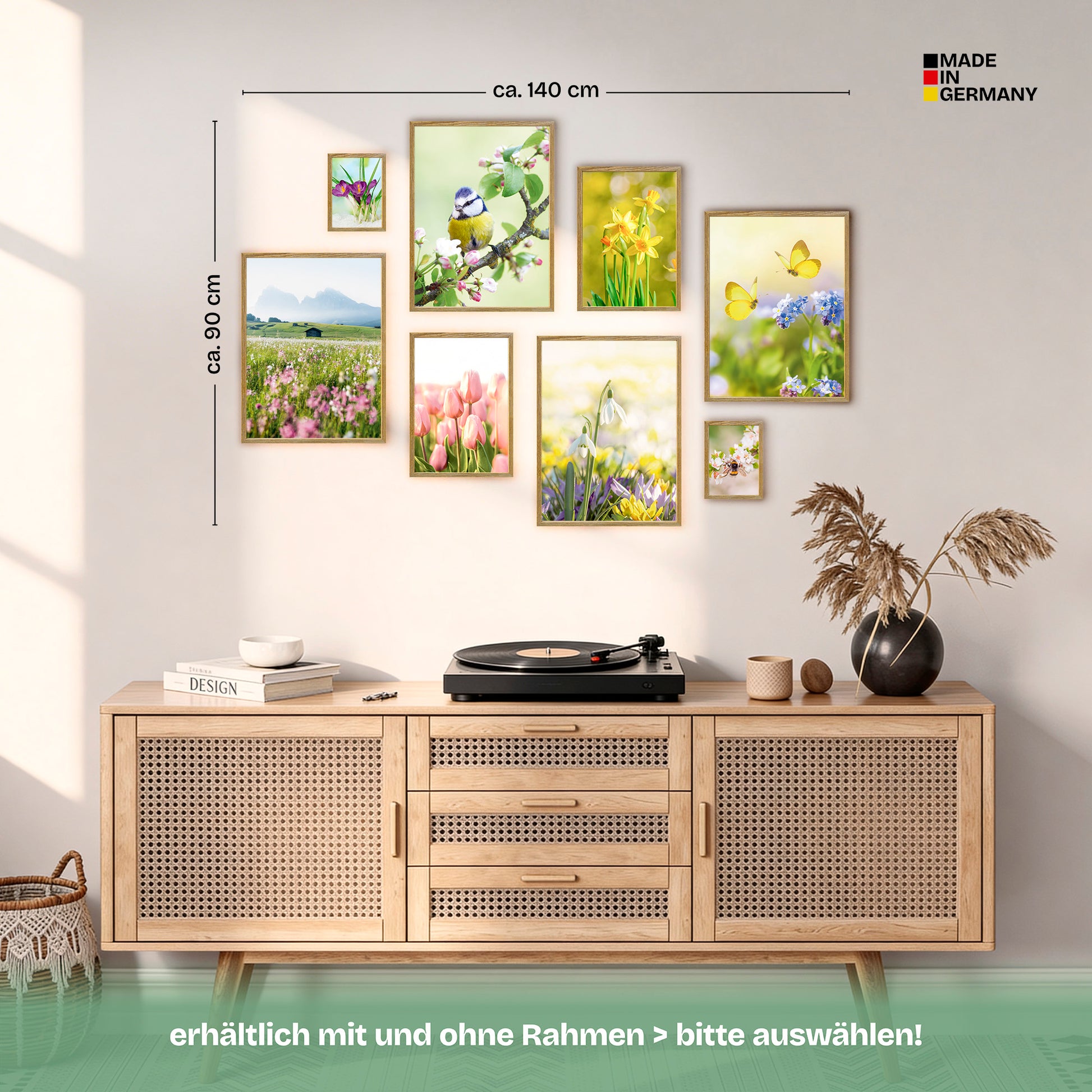 Poster Set Frühlingserwachen Bilderwand Wandbilder Frühling ARTFAVES