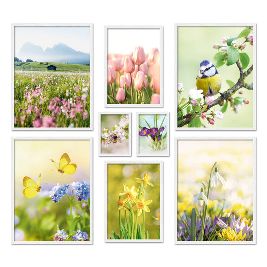 Poster Set Frühlingserwachen Bilderwand Wandbilder Frühling ARTFAVES