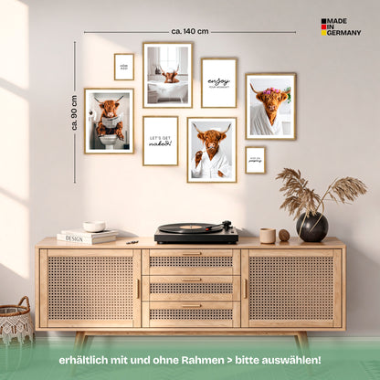 Poster Set Funny Bathroom Bilderwand Wandbilder Badezimmer ARTFAVES