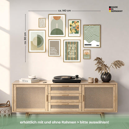 Poster Set Green Mid Century Bilderwand Wandbilder Grün ARTFAVES