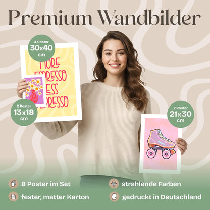 Poster Set Happy Dopamine Decor Bilderwand Wandbilder bunte-bilder ARTFAVES