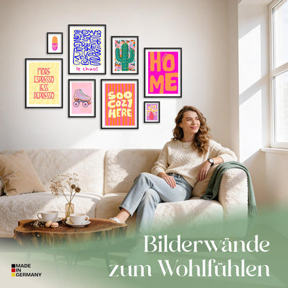 Poster Set Happy Dopamine Decor Bilderwand Wandbilder bunte-bilder ARTFAVES