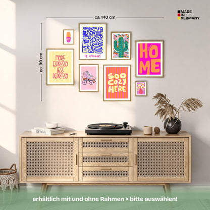 Poster Set Happy Dopamine Decor Bilderwand Wandbilder bunte-bilder ARTFAVES