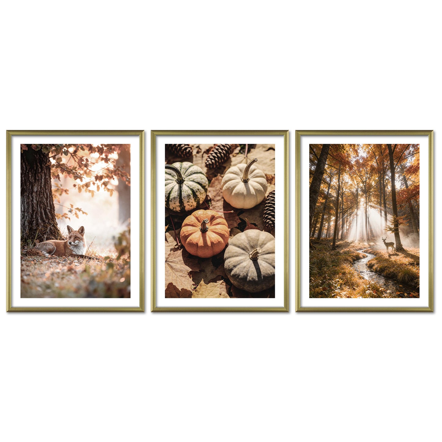 Poster Set Herbst Momente 1 I mehrteilige Bilderwand I Wandbilder Herbst