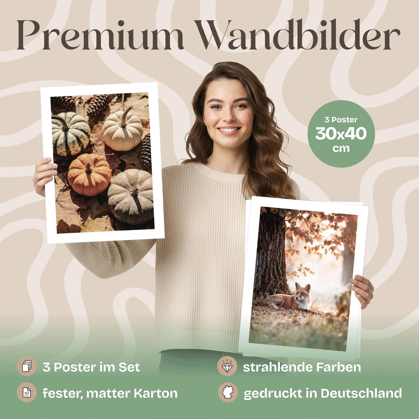 Poster Set Herbst Momente 1 Bilderwand Wandbilder Herbst ARTFAVES
