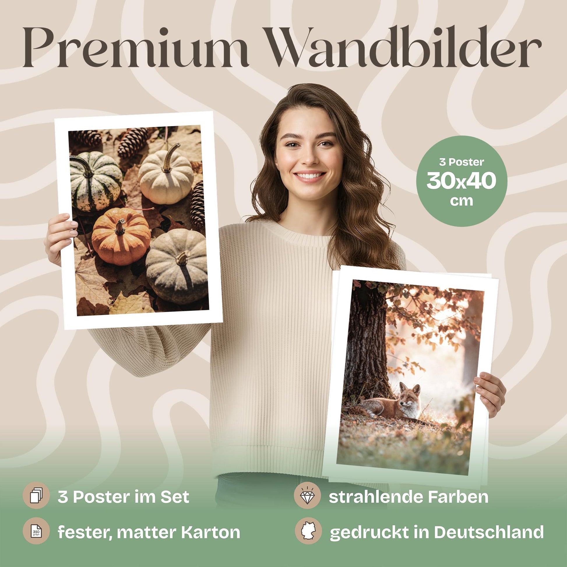 Poster Set Herbst Momente 1 Bilderwand Wandbilder Herbst ARTFAVES