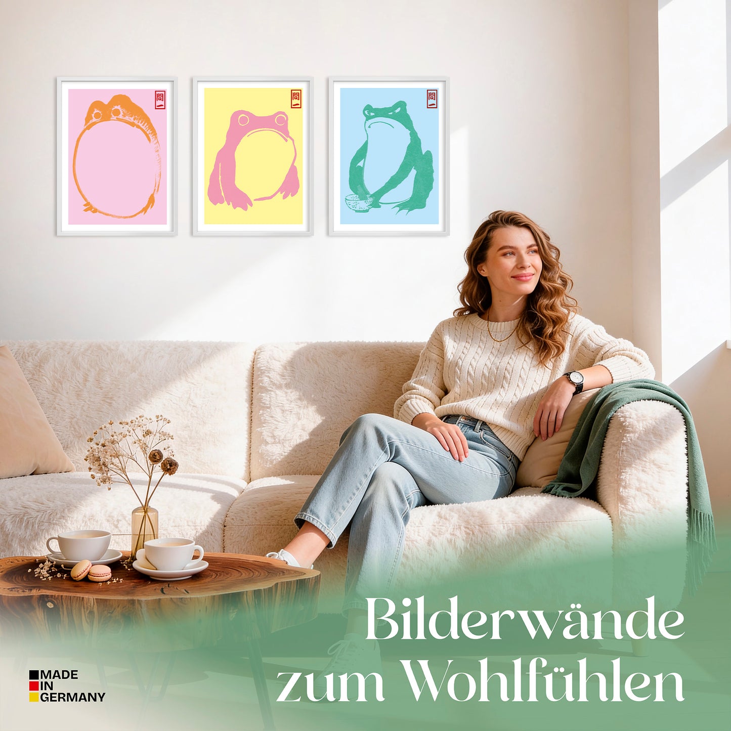 Poster Set Hoji Frogs Dopamine Bilderwand Wandbilder Matsumoto-Hoji ARTFAVES
