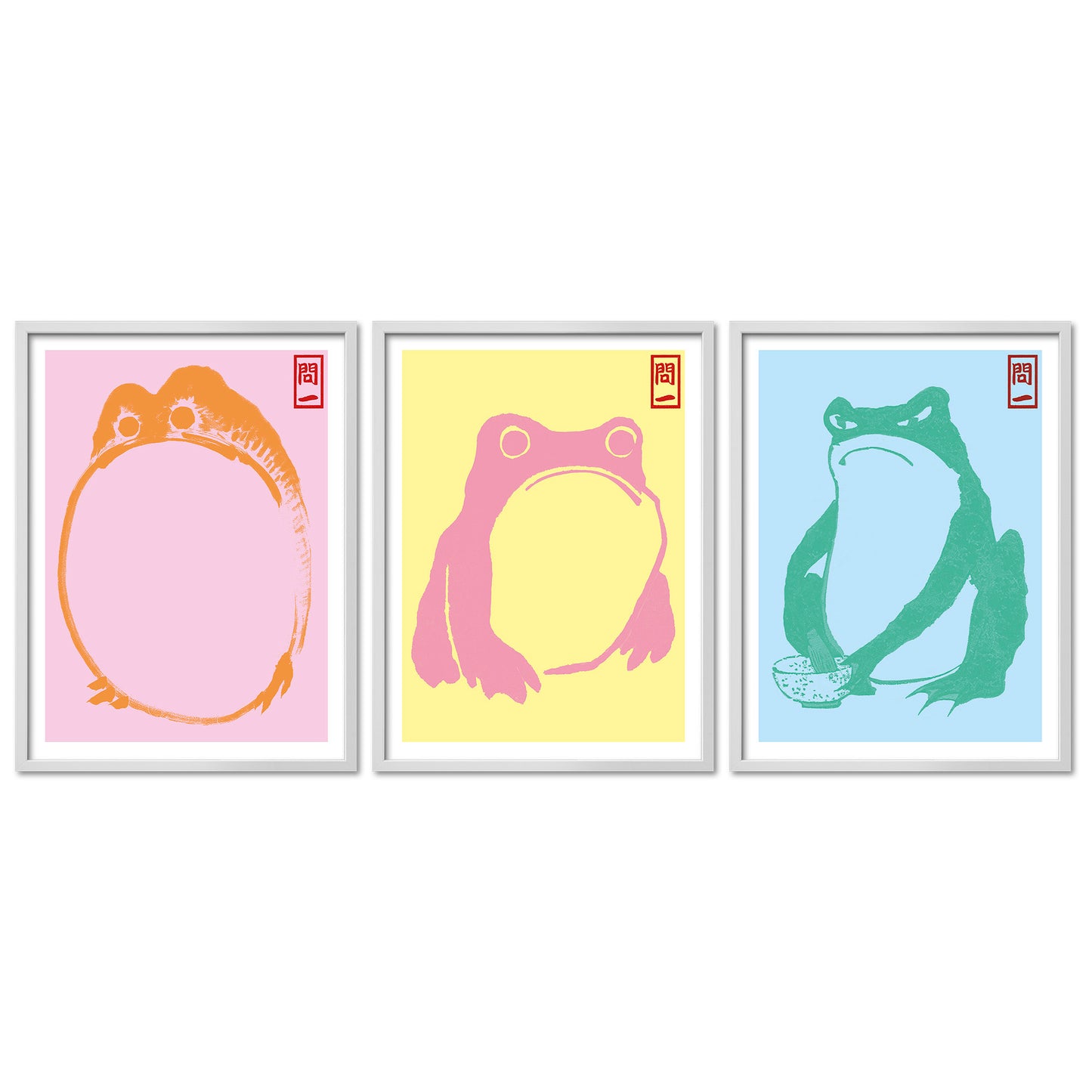 Poster Set Hoji Frogs Dopamine Bilderwand Wandbilder Matsumoto-Hoji ARTFAVES