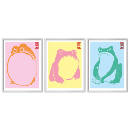 Poster Set Hoji Frogs Dopamine Bilderwand Wandbilder Matsumoto-Hoji ARTFAVES