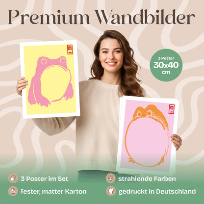Poster Set Hoji Frogs Dopamine Bilderwand Wandbilder Matsumoto-Hoji ARTFAVES