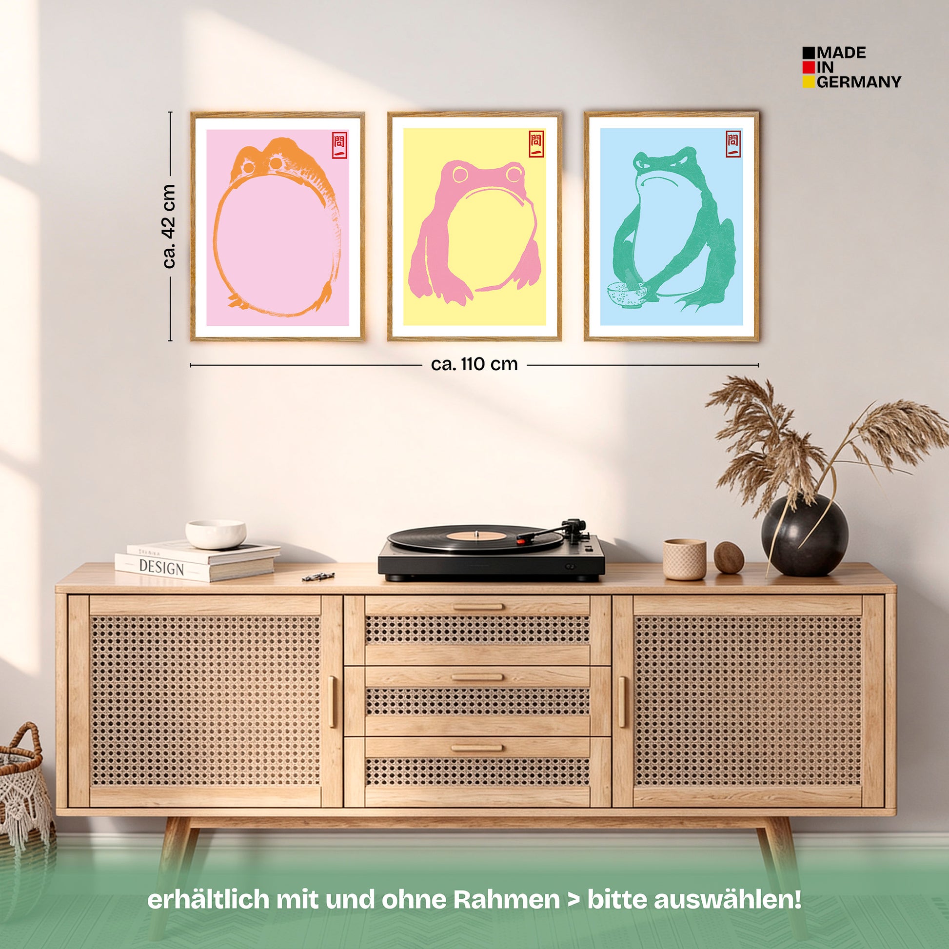 Poster Set Hoji Frogs Dopamine Bilderwand Wandbilder Matsumoto-Hoji ARTFAVES
