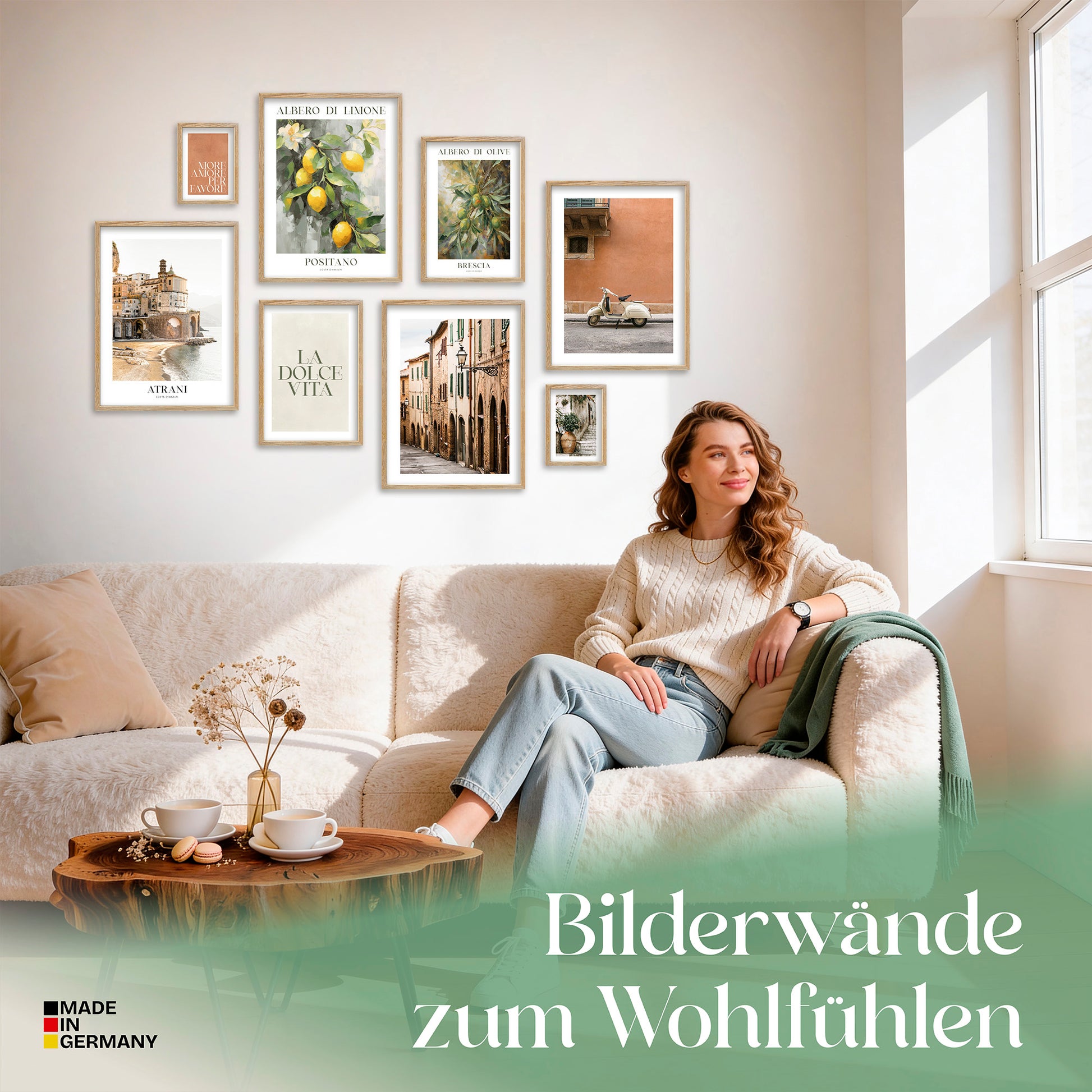 Poster Set La Dolce Vita Italy Bilderwand Wandbilder Italien ARTFAVES