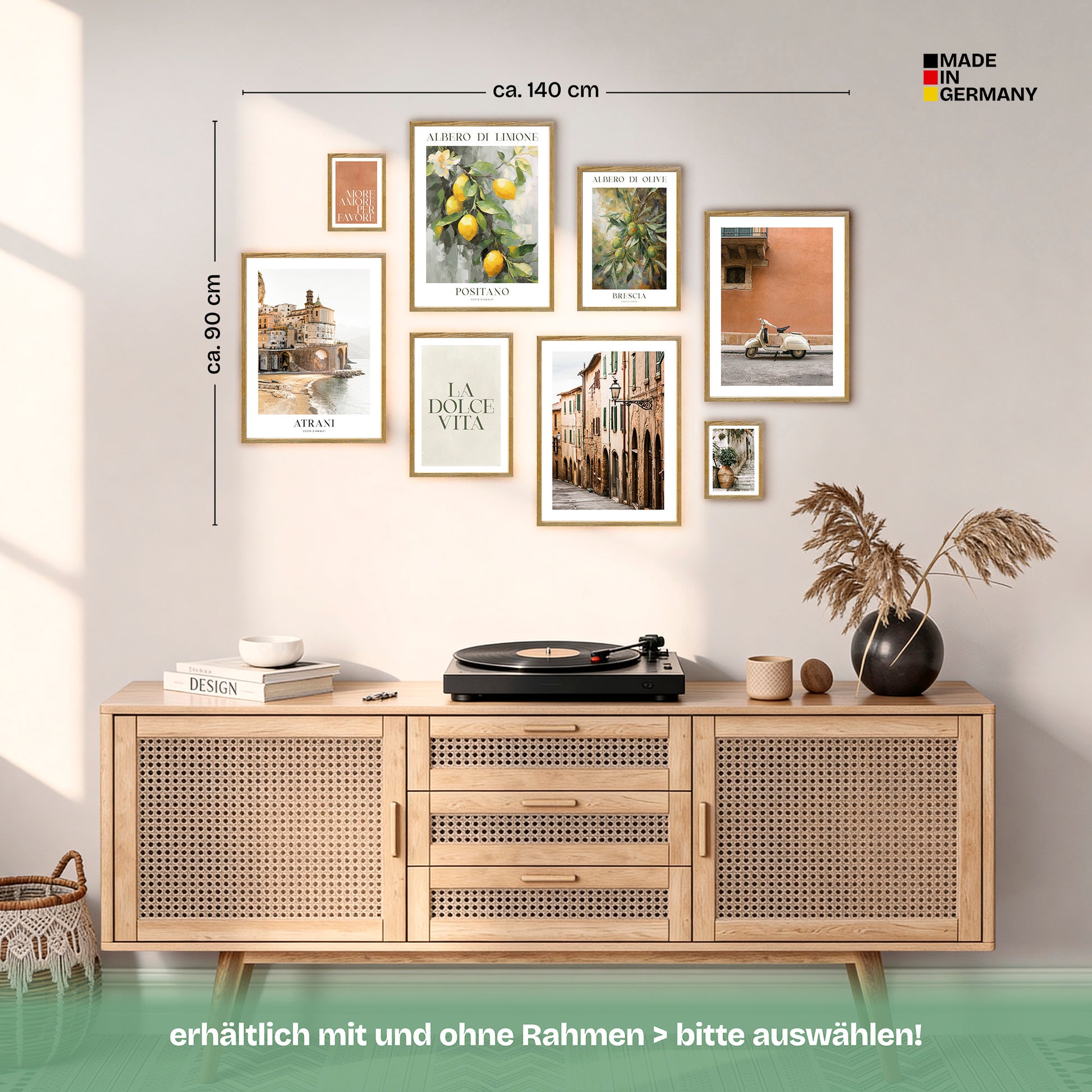 Poster Set La Dolce Vita Italy Bilderwand Wandbilder Italien ARTFAVES