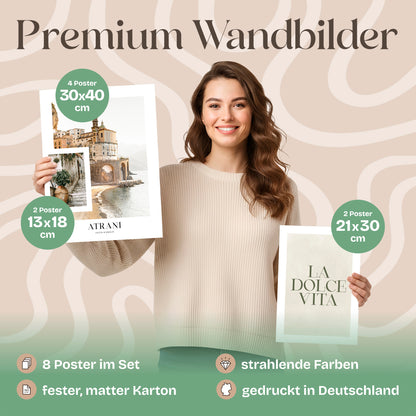 Poster Set La Dolce Vita Italy Bilderwand Wandbilder Italien ARTFAVES