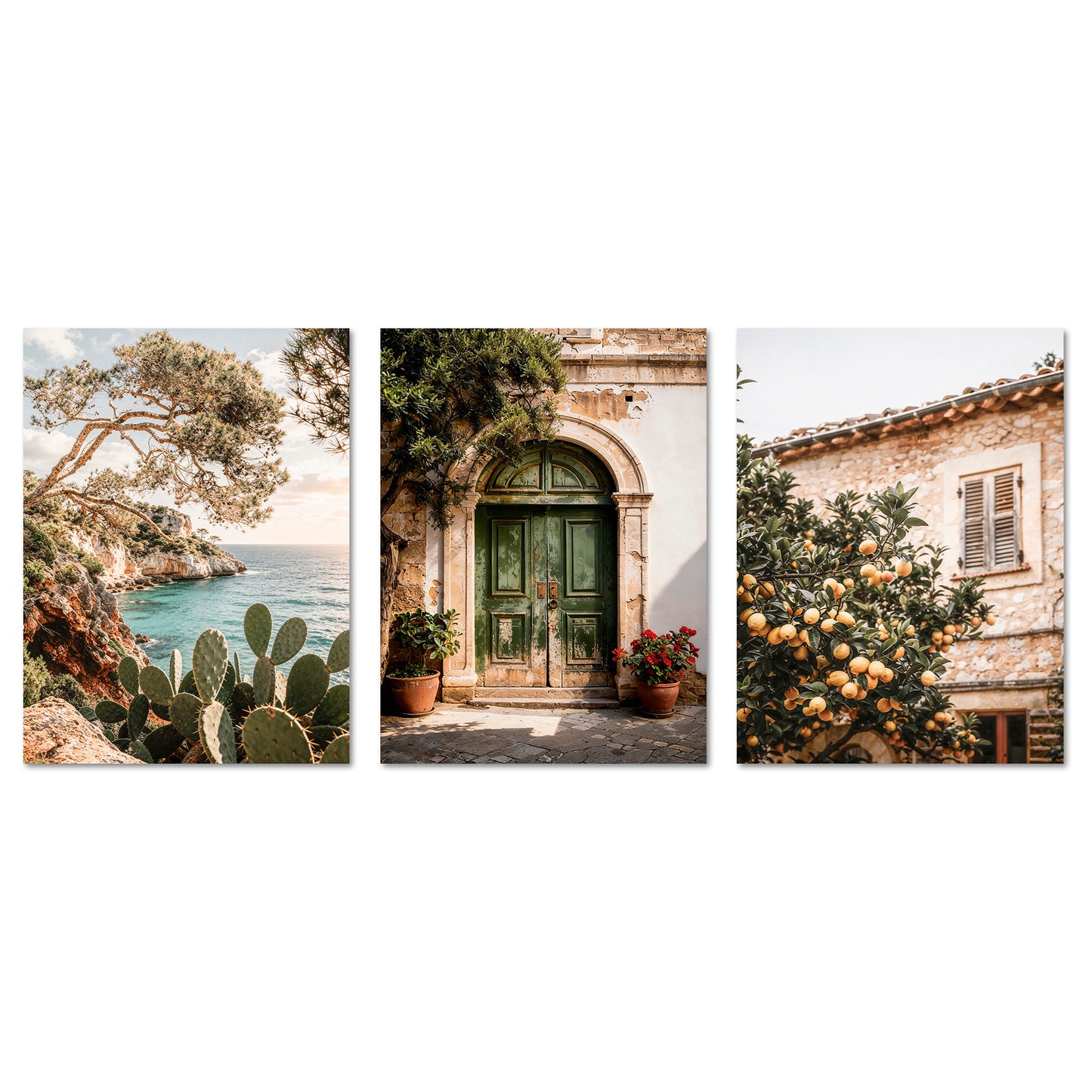 Poster Set La Dulce Vida Española Trio I mehrteilige Bilderwand I Wandbilder Sommer
