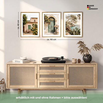 Poster Set La Dulce Vida Española Trio Bilderwand Wandbilder Sommer ARTFAVES