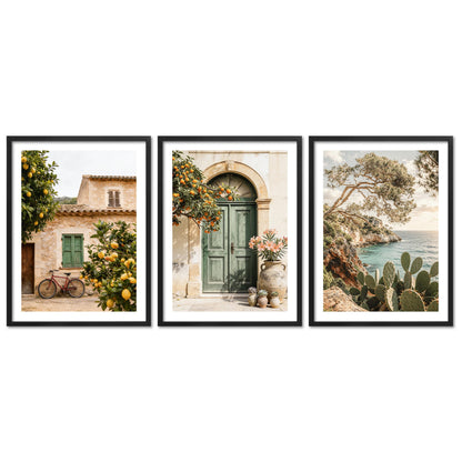 Poster Set La Dulce Vida Española Trio I mehrteilige Bilderwand I Wandbilder Sommer