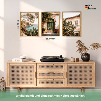 Poster Set La Dulce Vida Española Trio Bilderwand Wandbilder Sommer ARTFAVES