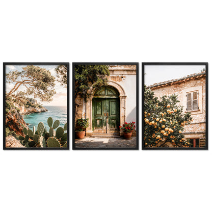 Poster Set La Dulce Vida Española Trio I mehrteilige Bilderwand I Wandbilder Sommer