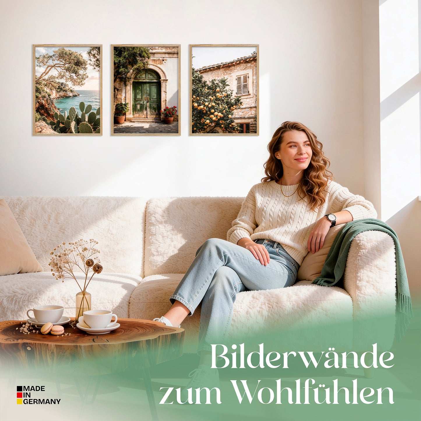 Poster Set La Dulce Vida Española Trio Bilderwand Wandbilder Sommer ARTFAVES