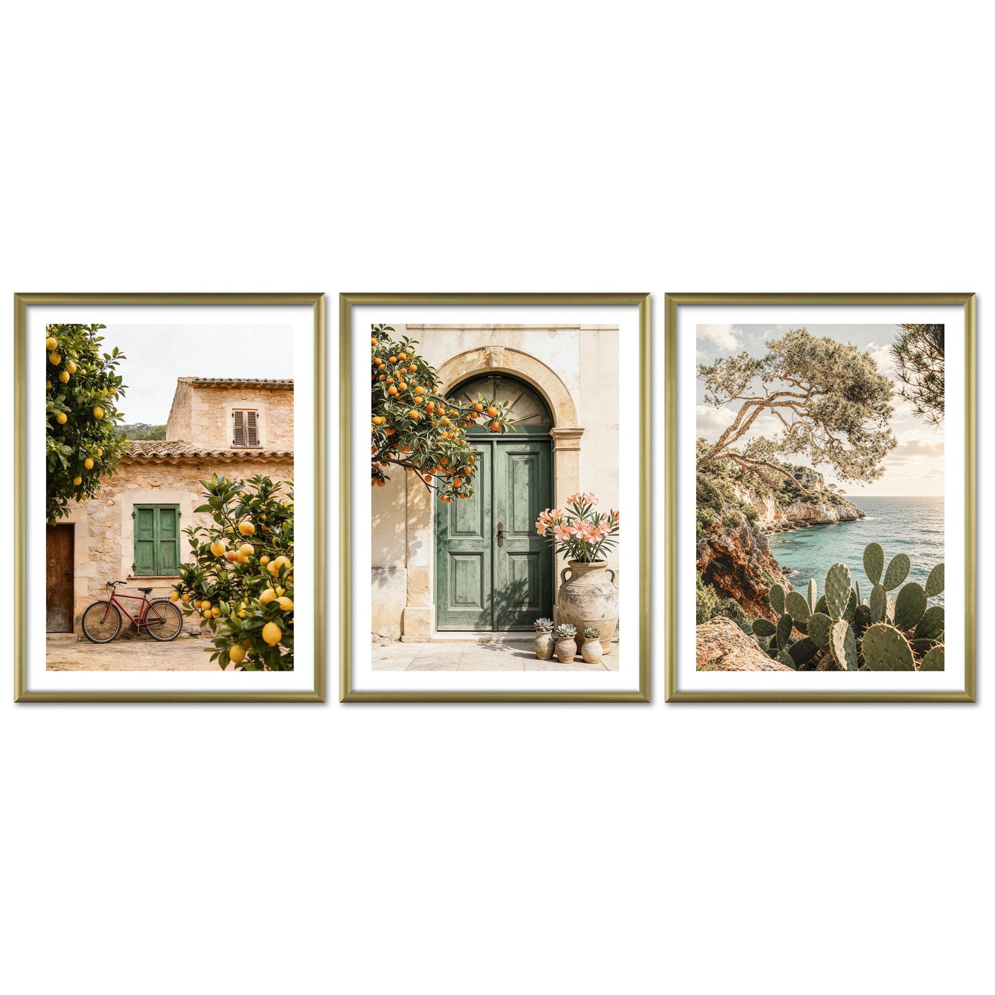 Poster Set La Dulce Vida Española Trio I mehrteilige Bilderwand I Wandbilder Sommer