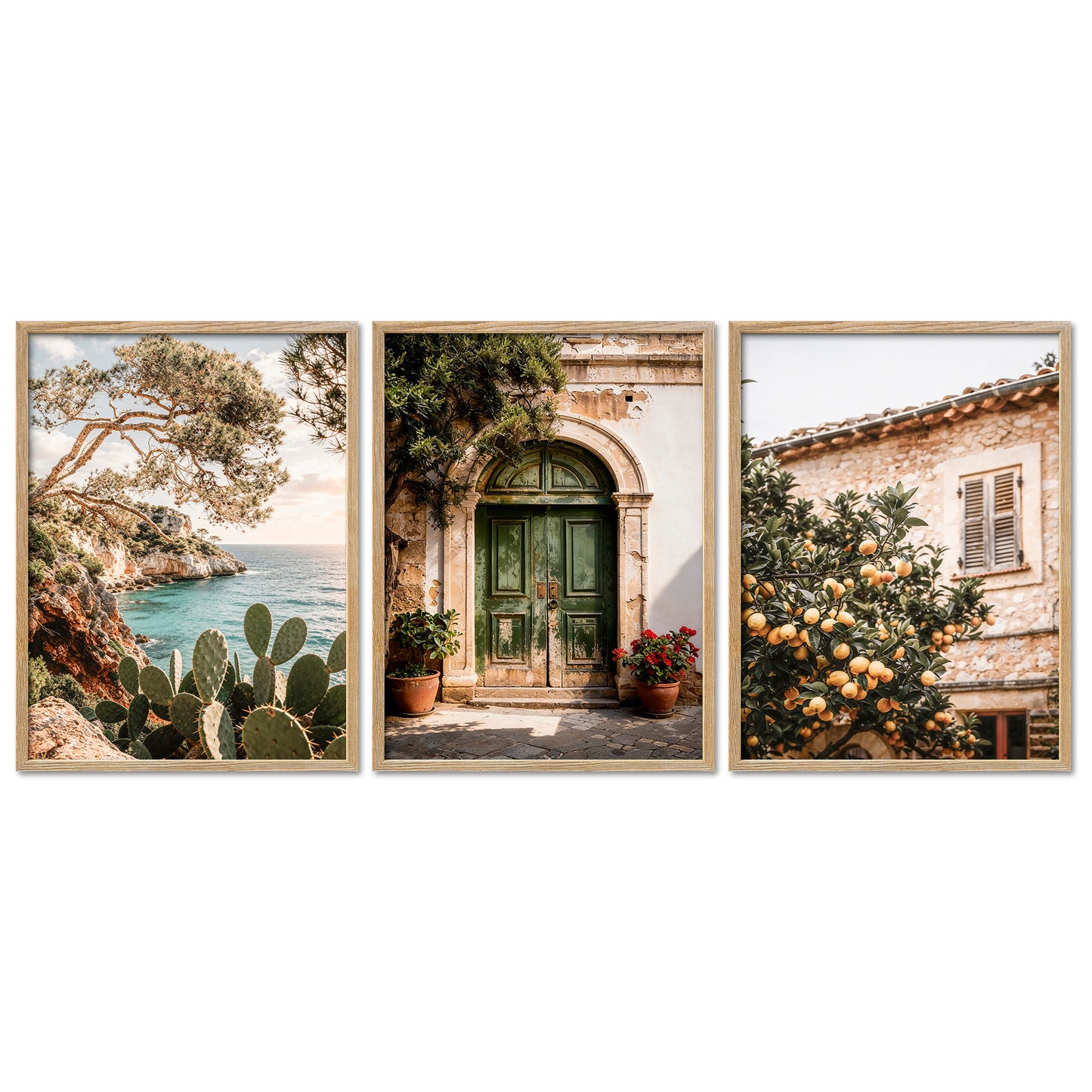 Poster Set La Dulce Vida Española Trio Bilderwand Wandbilder Sommer ARTFAVES