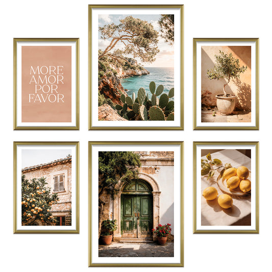 Poster Set La Dulce Vida Española Bilderwand Wandbilder Mallorca ARTFAVES