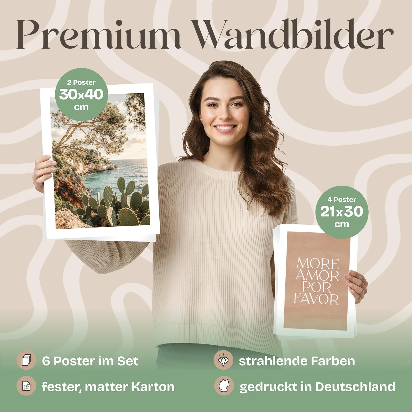 Poster Set La Dulce Vida Española Bilderwand Wandbilder Mallorca ARTFAVES