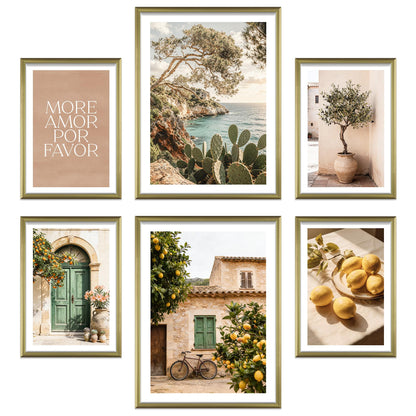Poster Set La Dulce Vida Española Bilderwand Wandbilder Mallorca ARTFAVES