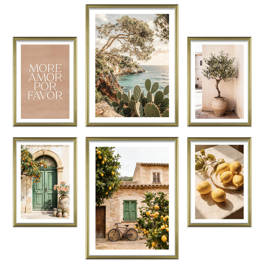 Poster Set La Dulce Vida Española Bilderwand Wandbilder Mallorca ARTFAVES