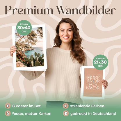 Poster Set La Dulce Vida Española Bilderwand Wandbilder Mallorca ARTFAVES