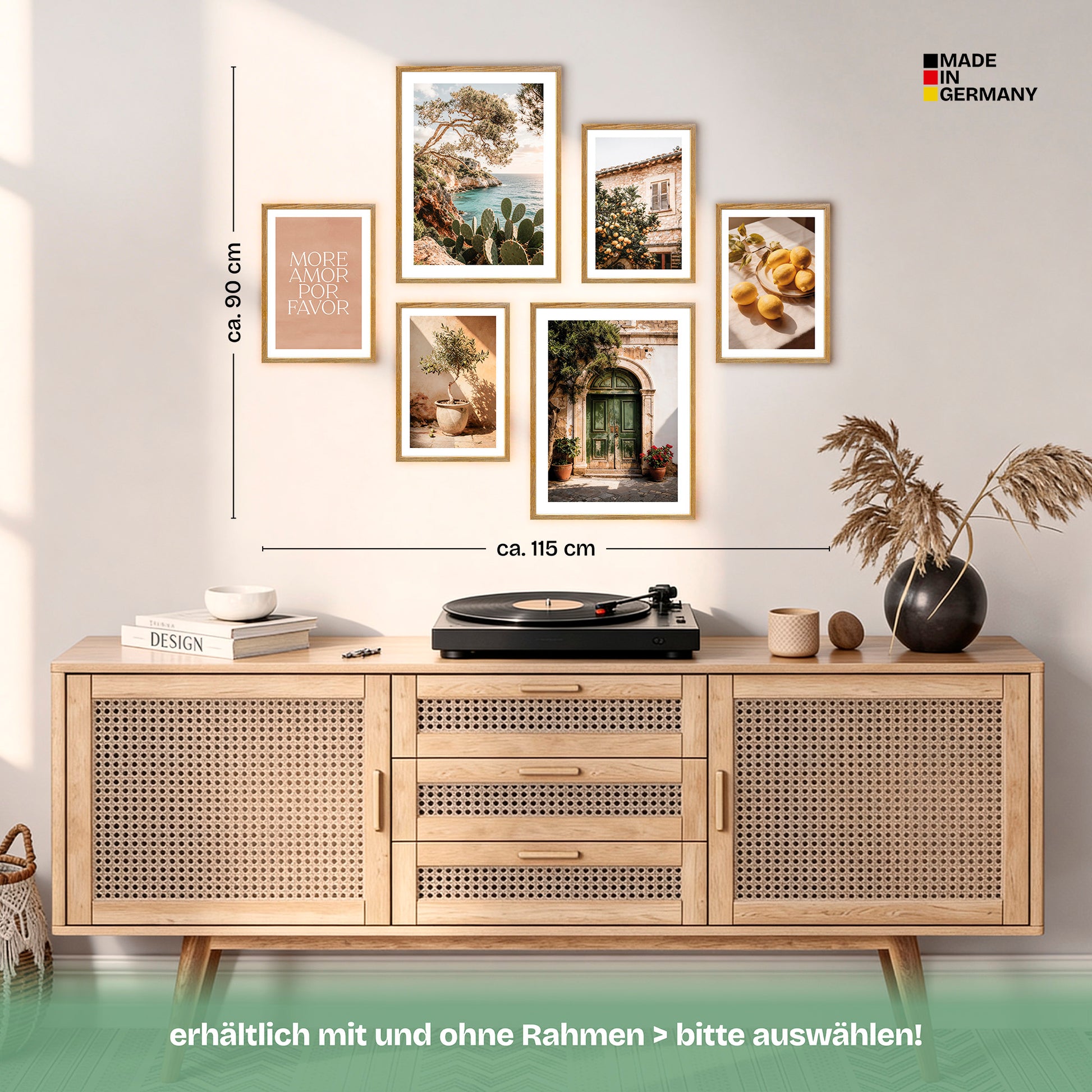 Poster Set La Dulce Vida Española Bilderwand Wandbilder Mallorca ARTFAVES