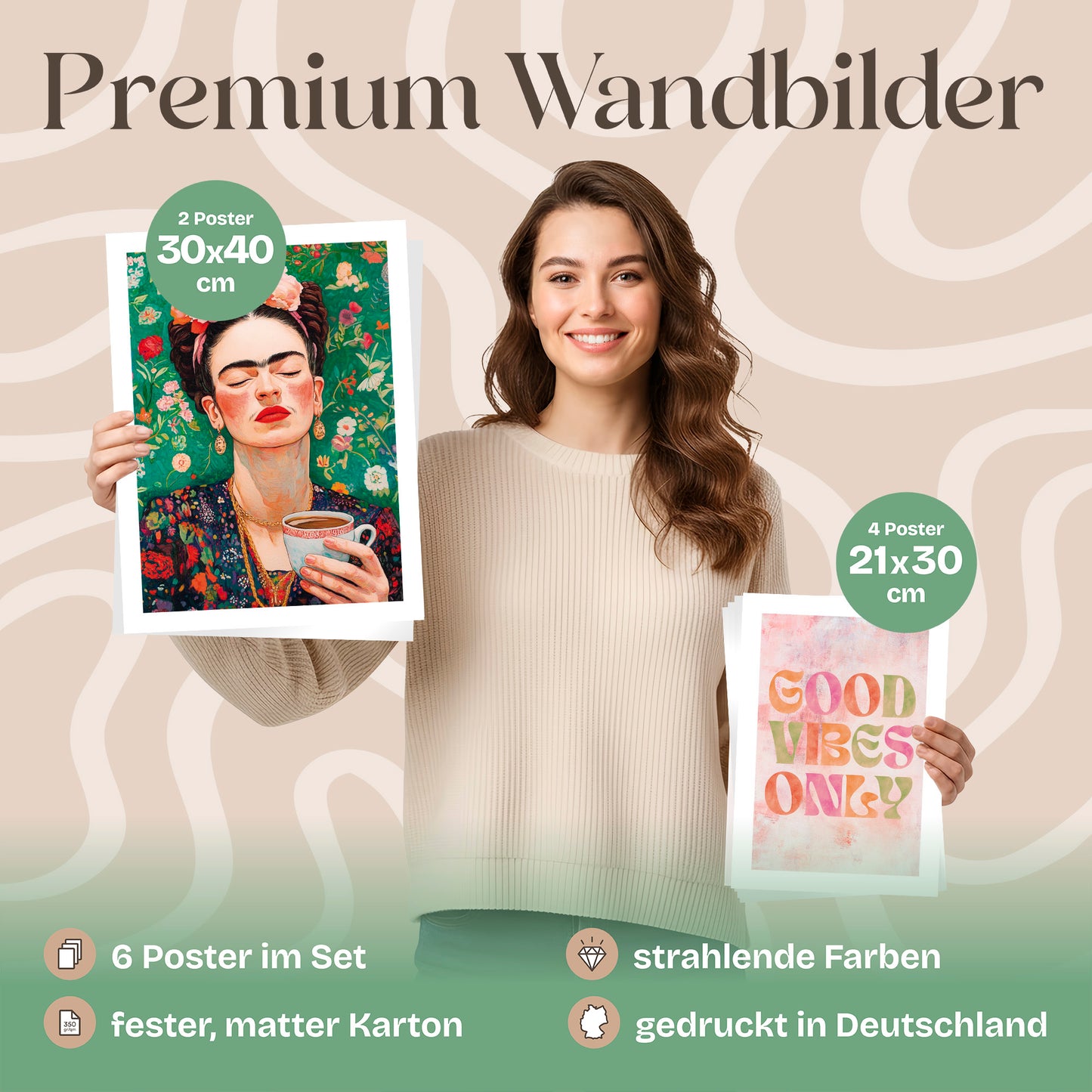 Poster Set Mixed Arts Bilderwand Wandbilder Abstrakte-Kunst ARTFAVES