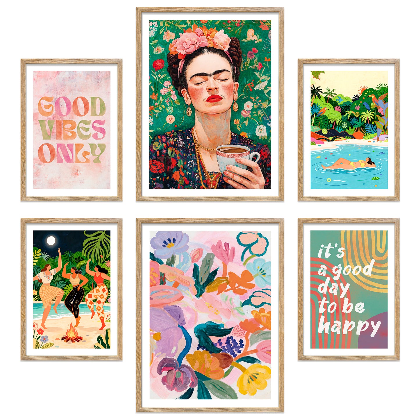 Poster Set Mixed Arts Bilderwand Wandbilder Abstrakte-Kunst ARTFAVES