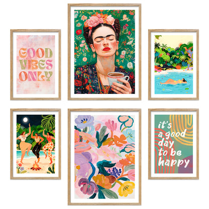 Poster Set Mixed Arts Bilderwand Wandbilder Abstrakte-Kunst ARTFAVES