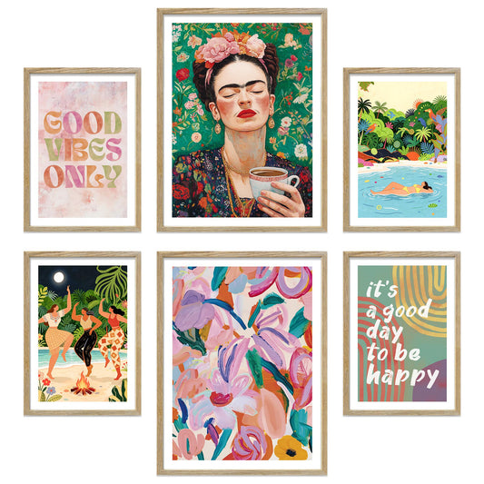 Poster Set Mixed Arts Bilderwand Wandbilder Abstrakte-Kunst ARTFAVES