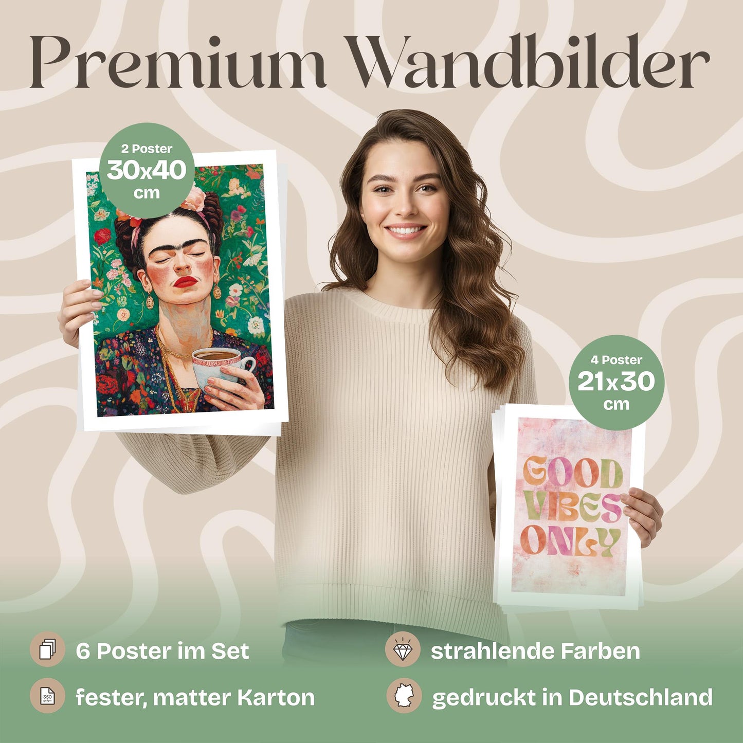 Poster Set Mixed Arts Bilderwand Wandbilder Abstrakte-Kunst ARTFAVES