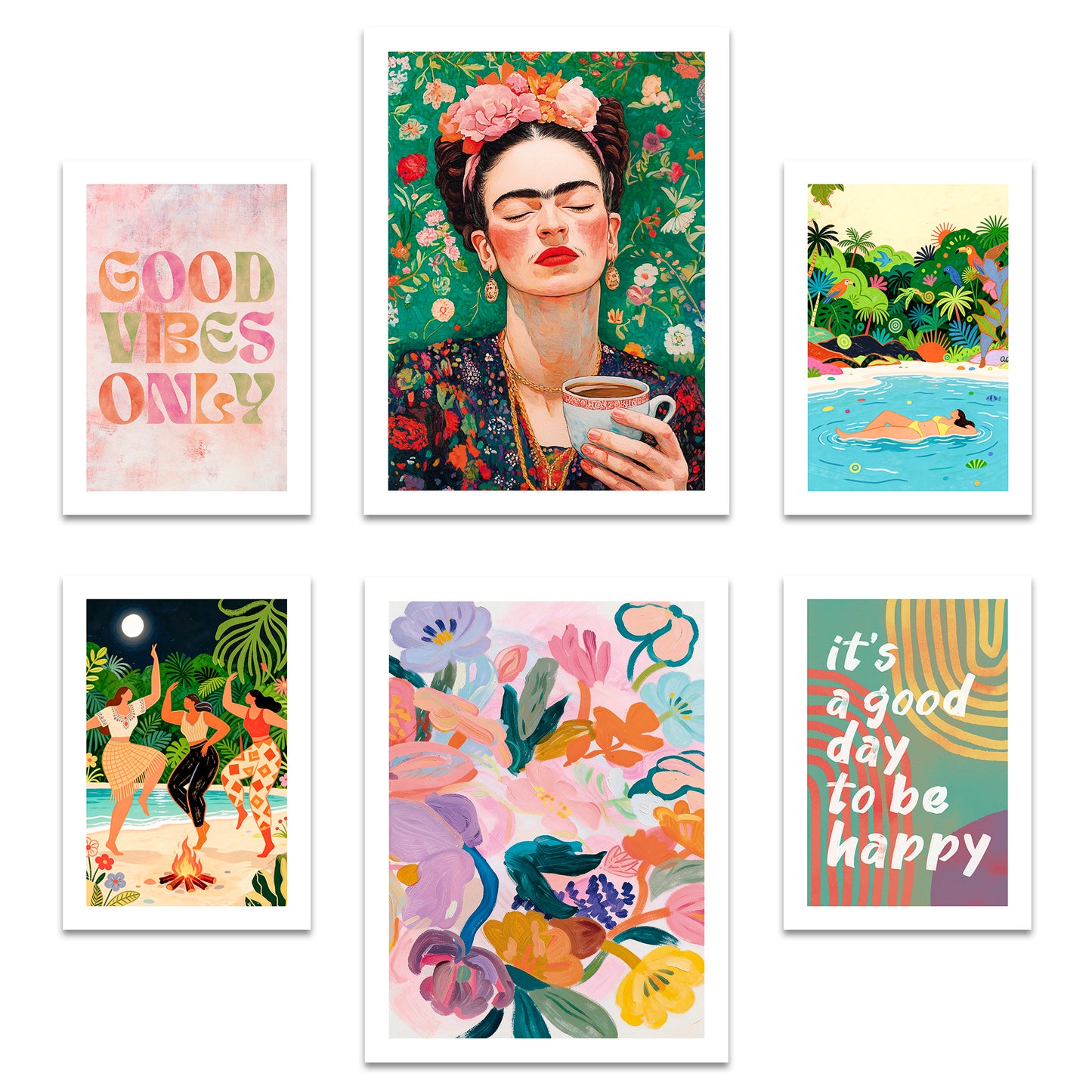 Poster Set Mixed Arts I mehrteilige Bilderwand I Wandbilder Abstrakte-Kunst