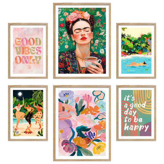 Poster Set Mixed Arts Bilderwand Wandbilder Abstrakte-Kunst ARTFAVES