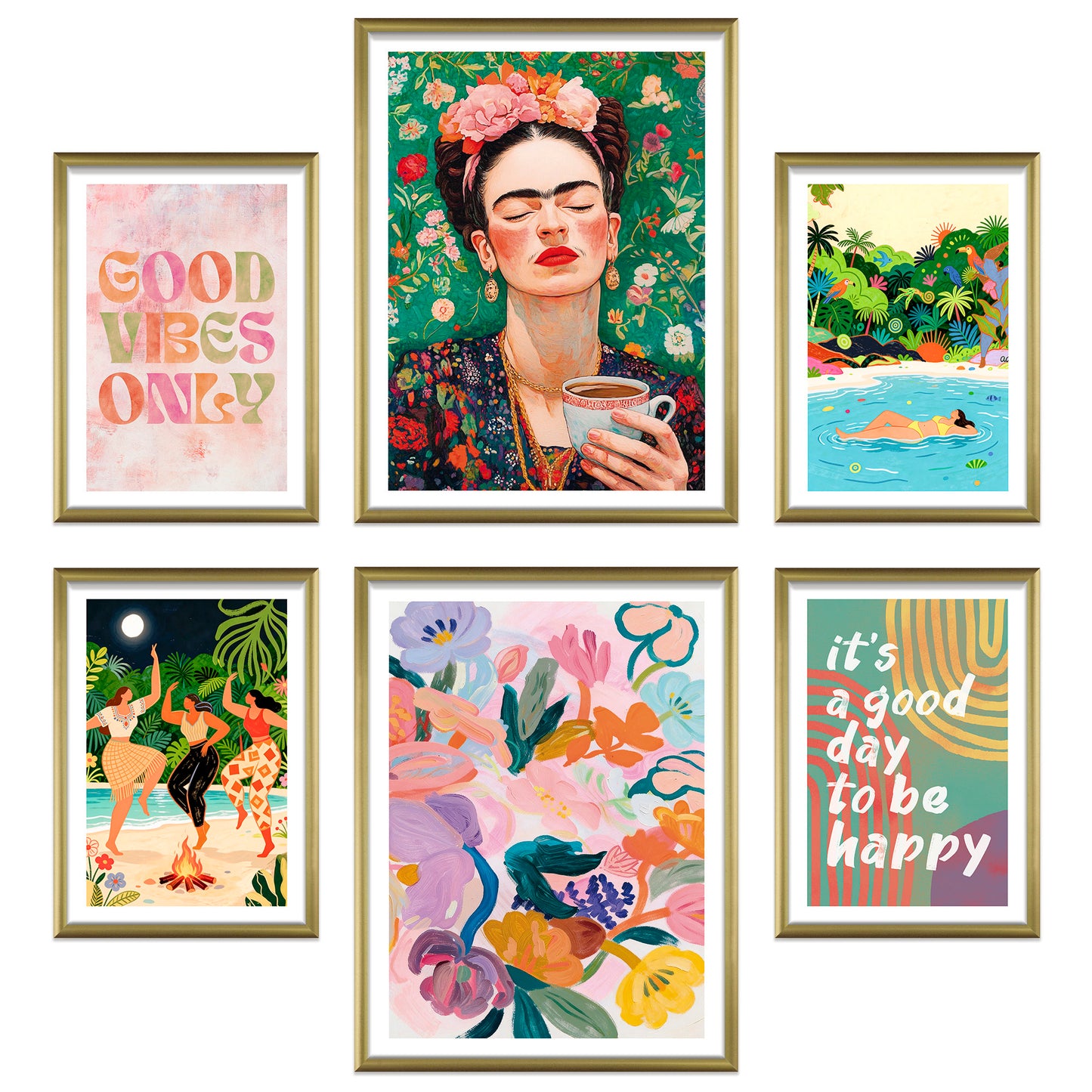 Poster Set Mixed Arts I mehrteilige Bilderwand I Wandbilder Abstrakte-Kunst