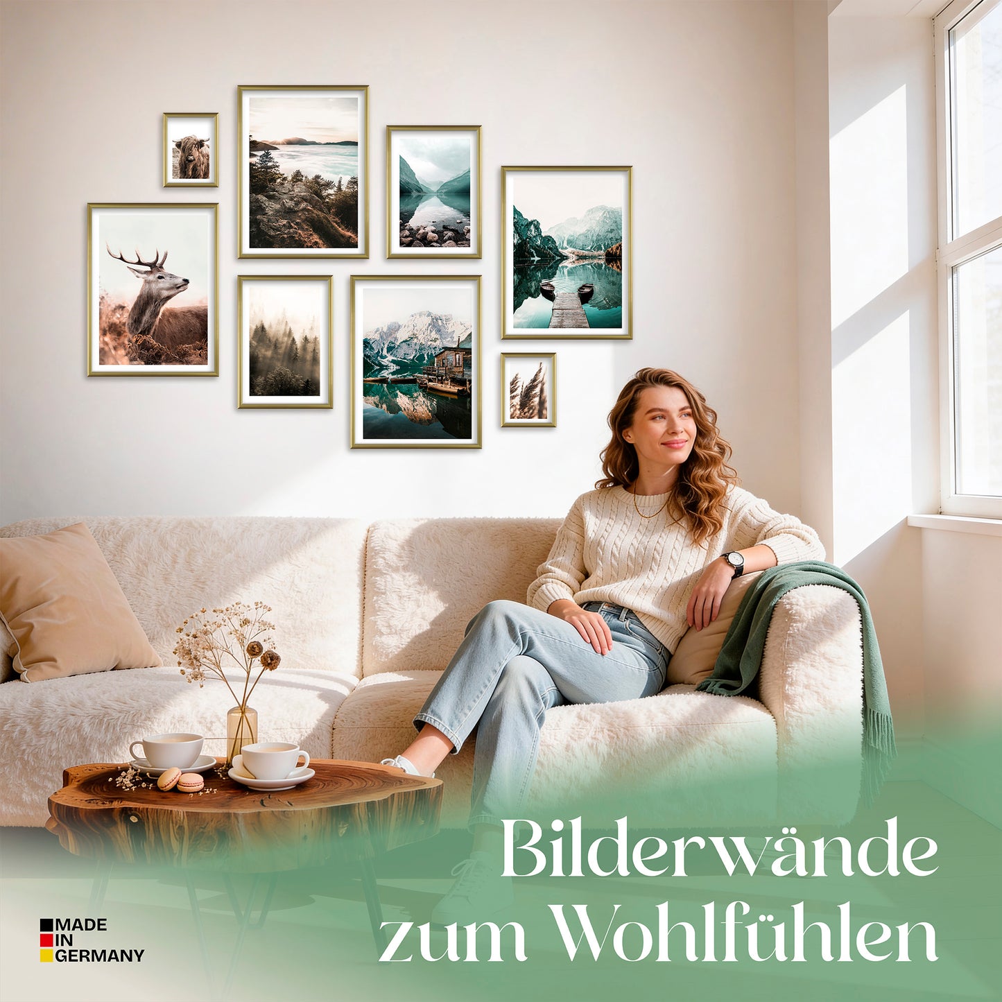 Poster Set Mysti River Bilderwand Wandbilder Berge ARTFAVES