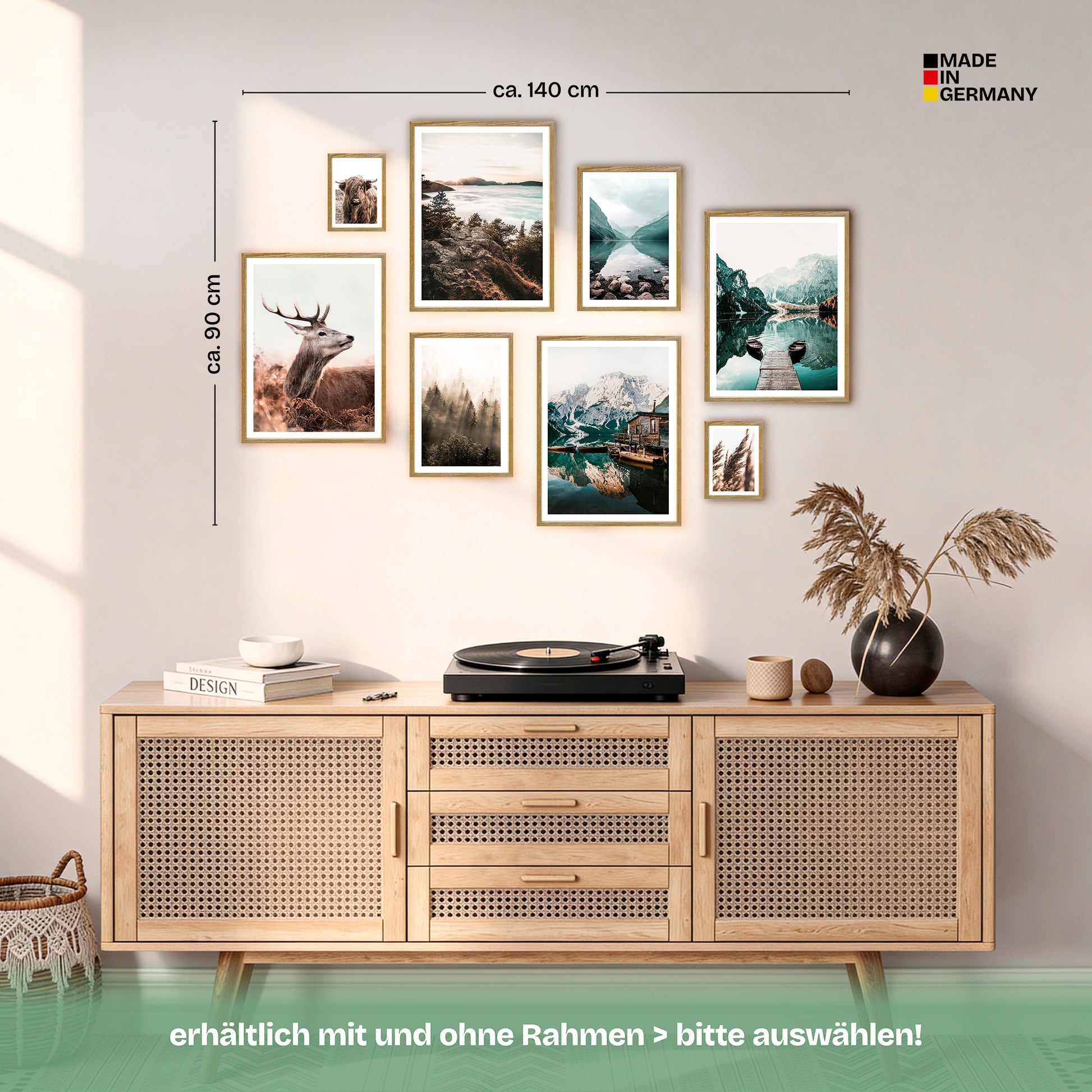 Poster Set Mysti River Bilderwand Wandbilder Berge ARTFAVES
