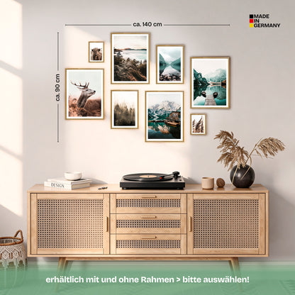 Poster Set Mysti River Bilderwand Wandbilder Berge ARTFAVES