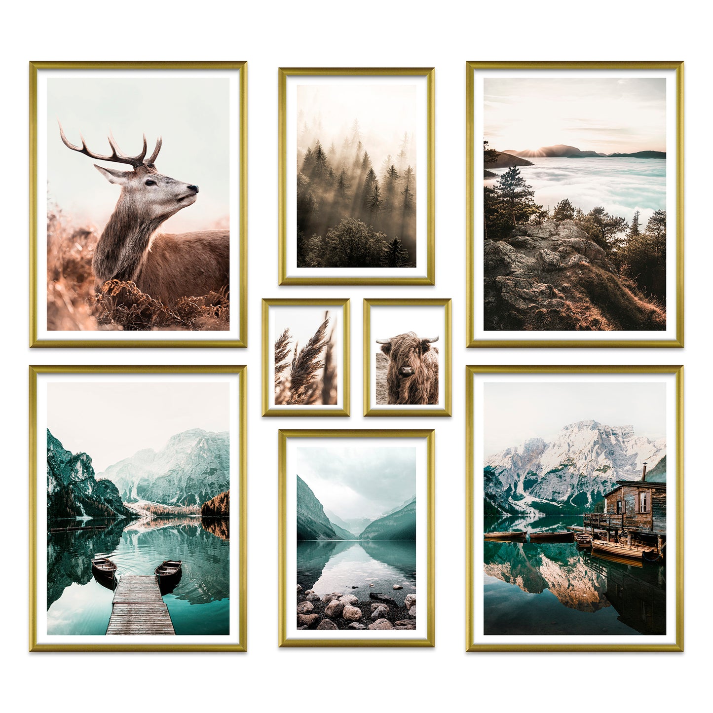 Poster Set Mysti River Bilderwand Wandbilder Berge ARTFAVES