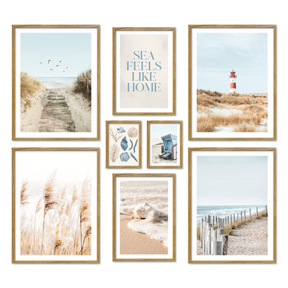 Poster Set Nordic Dreams I mehrteilige Bilderwand I Wandbilder Maritim