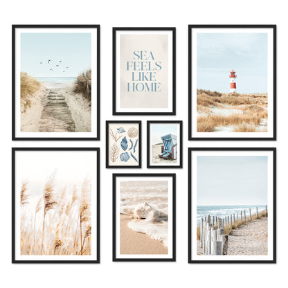 Poster Set Nordic Dreams I mehrteilige Bilderwand I Wandbilder Maritim