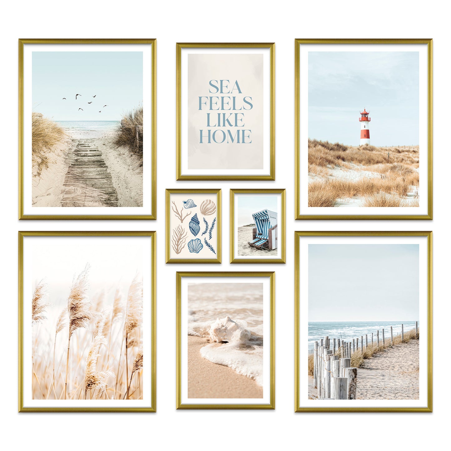 Poster Set Nordic Dreams I mehrteilige Bilderwand I Wandbilder Maritim