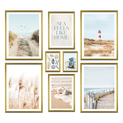 Poster Set Nordic Dreams I mehrteilige Bilderwand I Wandbilder Maritim