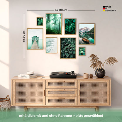 Poster Set Petrol Nature Bilderwand Wandbilder Natur ARTFAVES