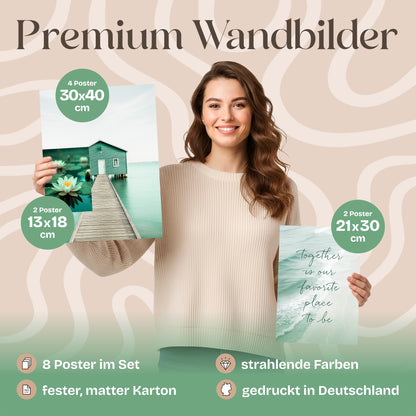 Poster Set Petrol Nature Bilderwand Wandbilder Natur ARTFAVES